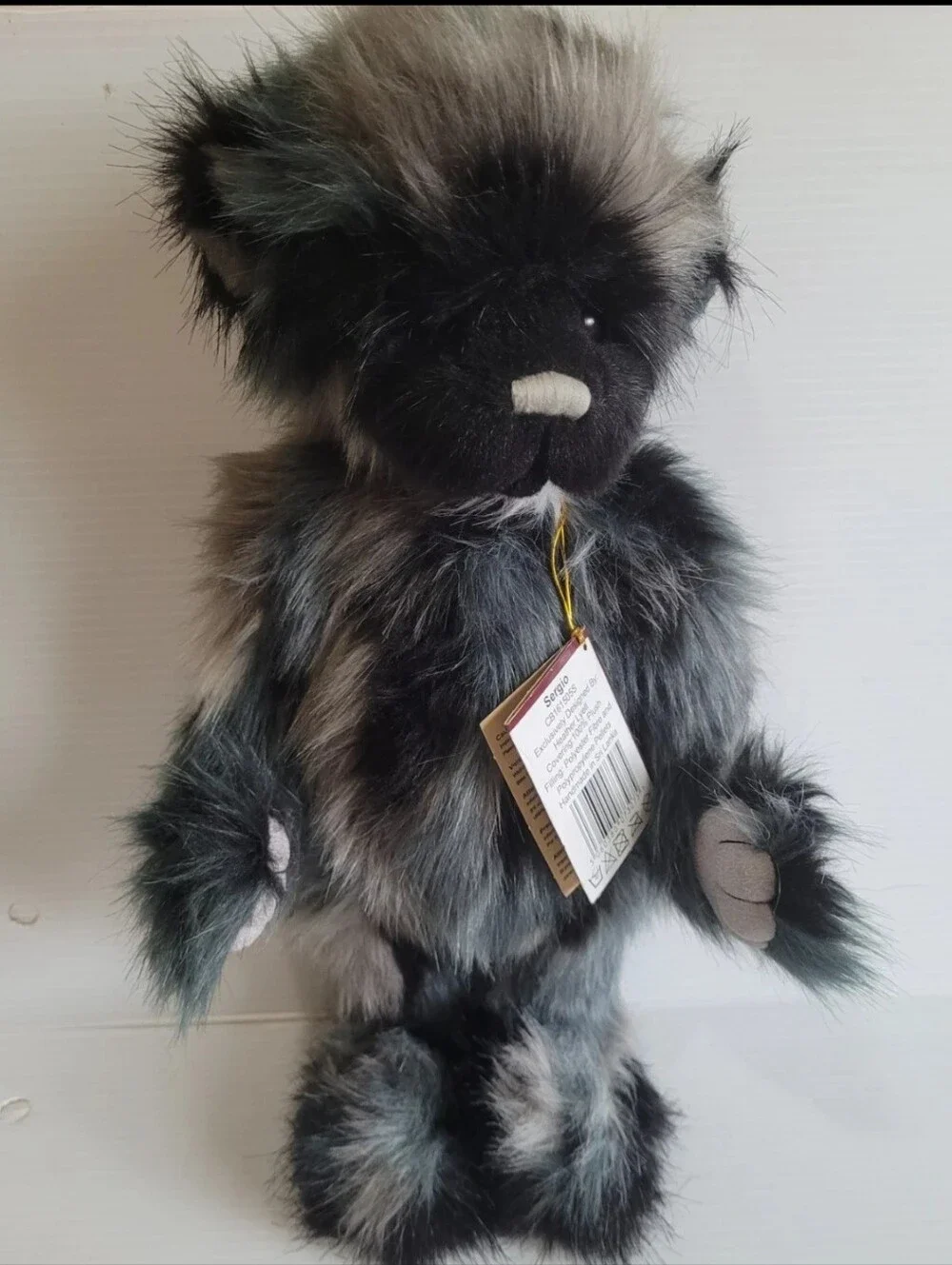 Charlie Bears Sergio CB161505S with Tags Plush Soft Bear Great Condition.
